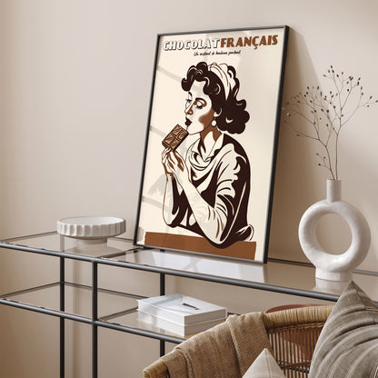 French Chocolate Vintage Poster