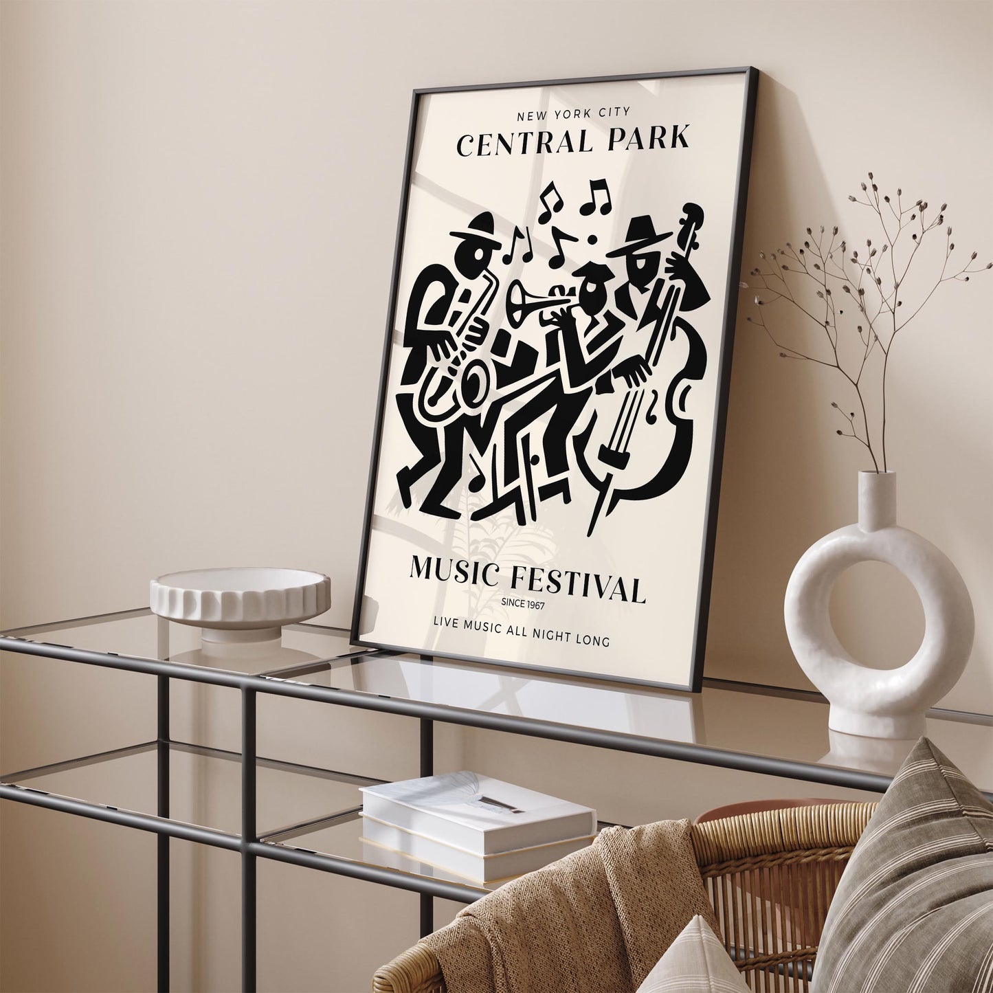 NYC Central Park Jazz Music Festival Poster