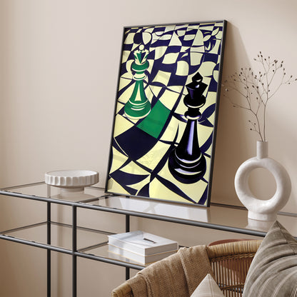 Retro Chess Poster Print