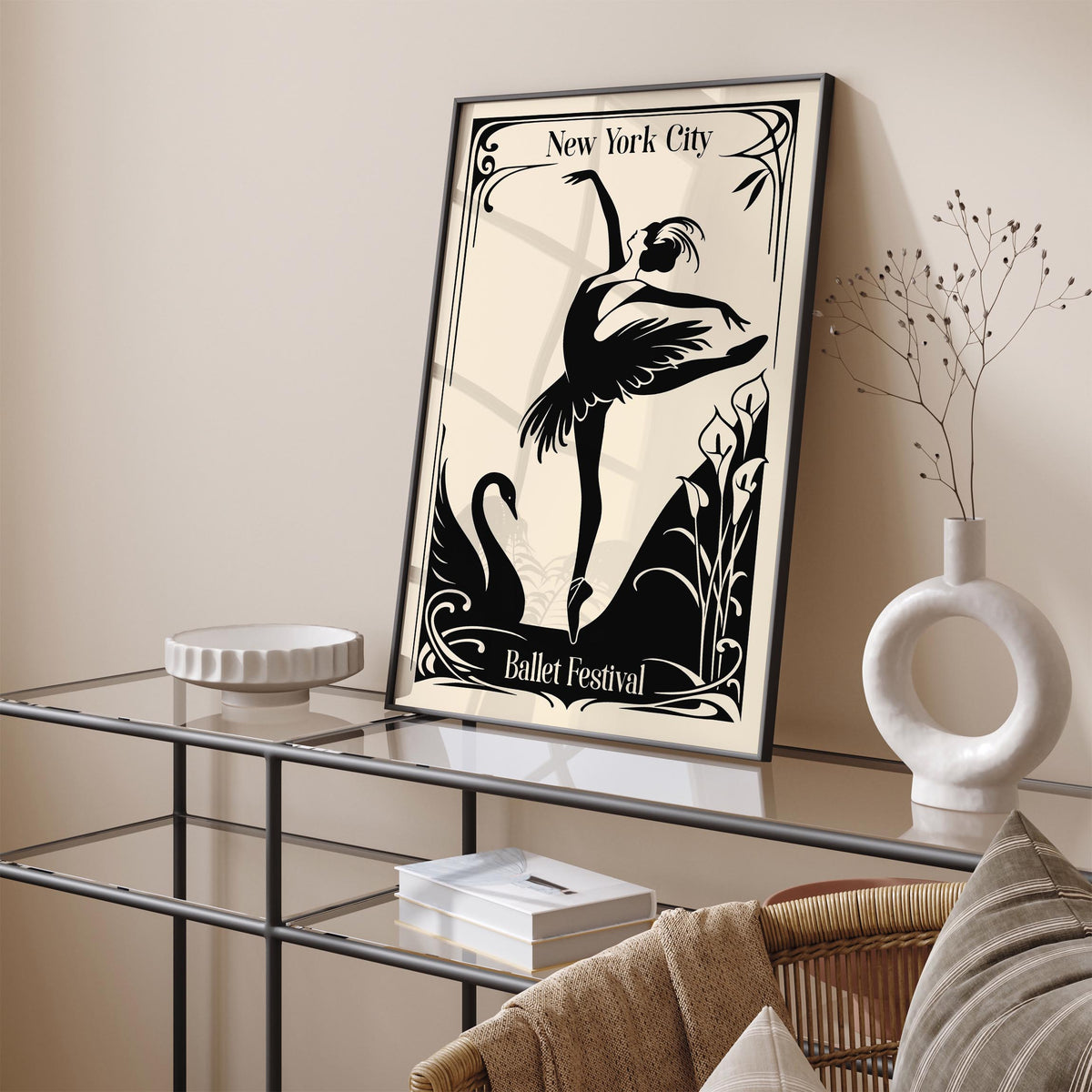 NYC Ballet Festival Art Deco Vintage Poster