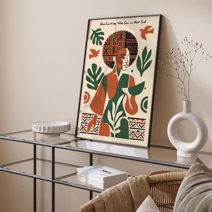 Afrohemian Woman Quote Poster