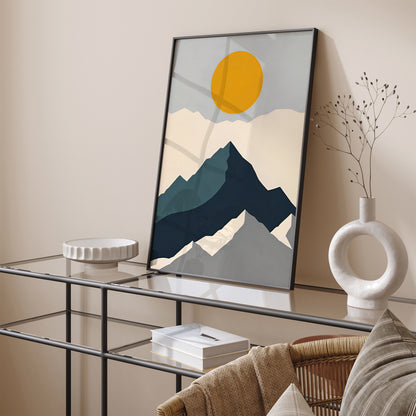 Sunset in the Mountains Poster