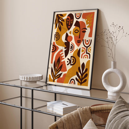 Bohemian African Abstract Poster
