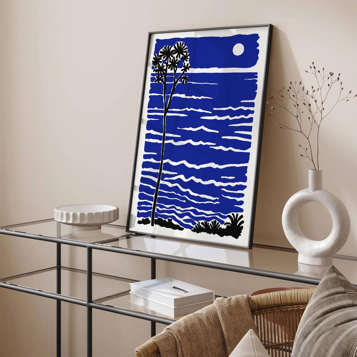 Abstract Blue Ocean and Sky Poster