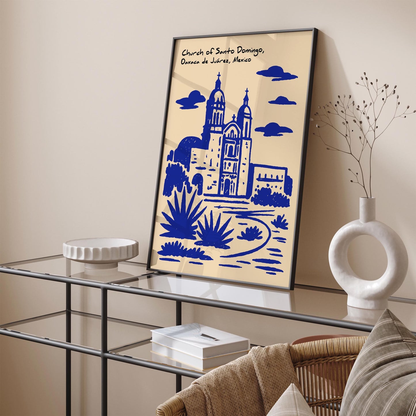 Santo Domingo Church Poster - Oaxaca Mexico Architecture Print