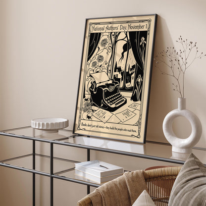 Vintage National Authors Day Poster