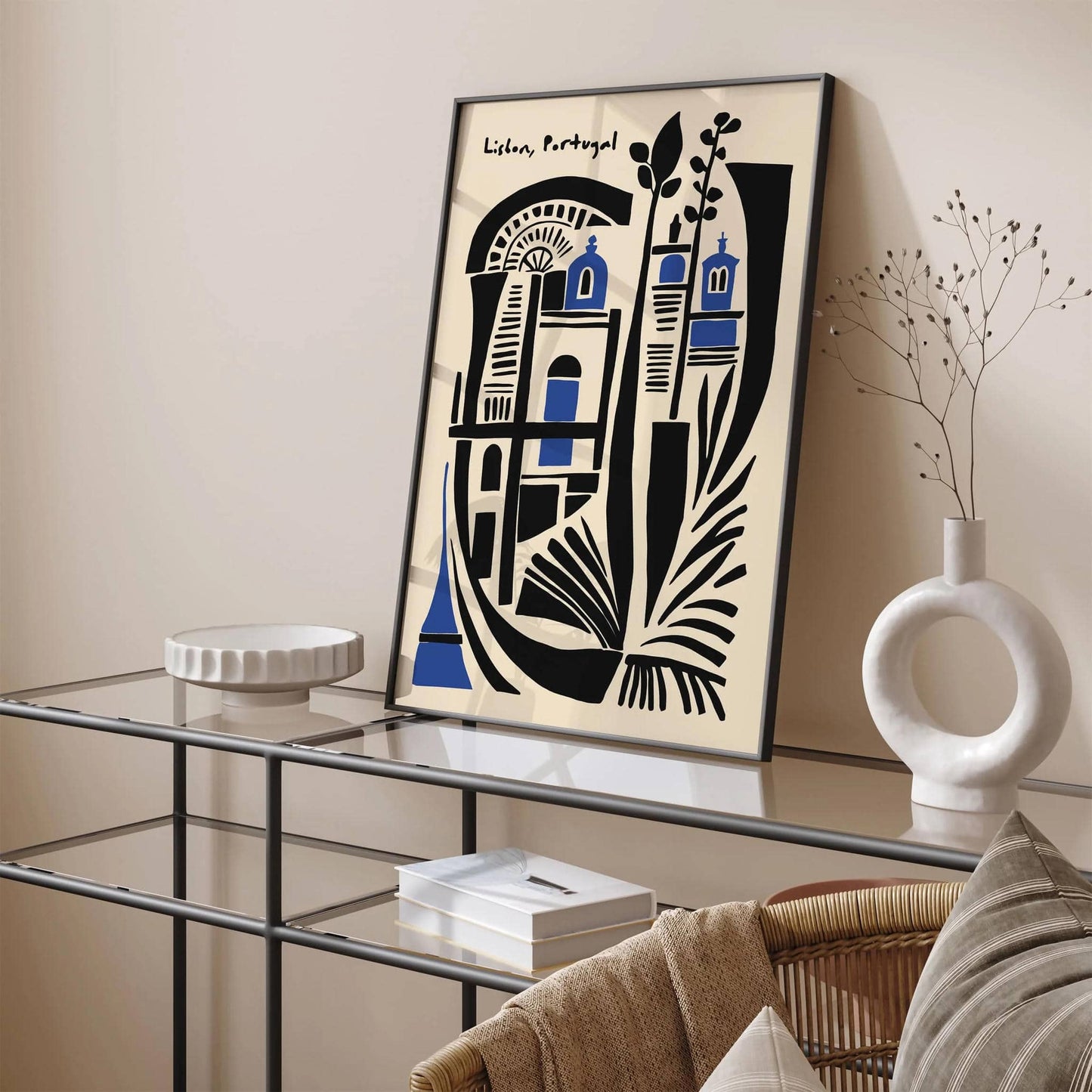 Lisbon Portugal Abstract Travel Poster