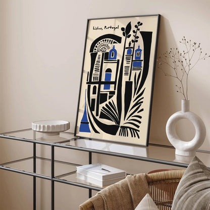 Lisbon Portugal Abstract Travel Poster