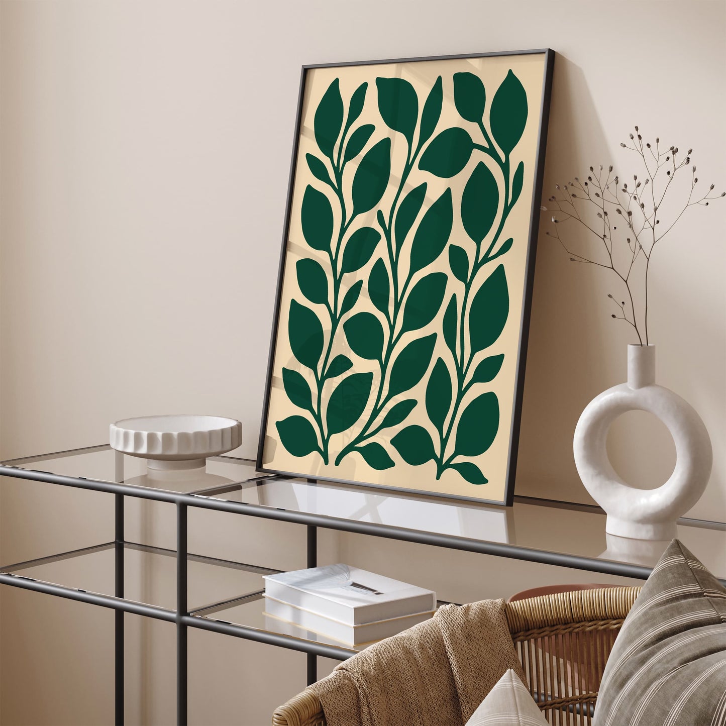 Green Abstract Botanical Poster