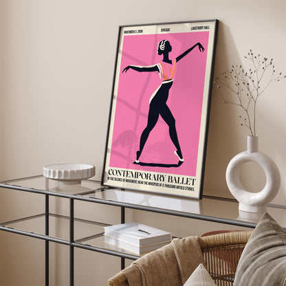 Chicago Contemporary Ballet Pink Art Print