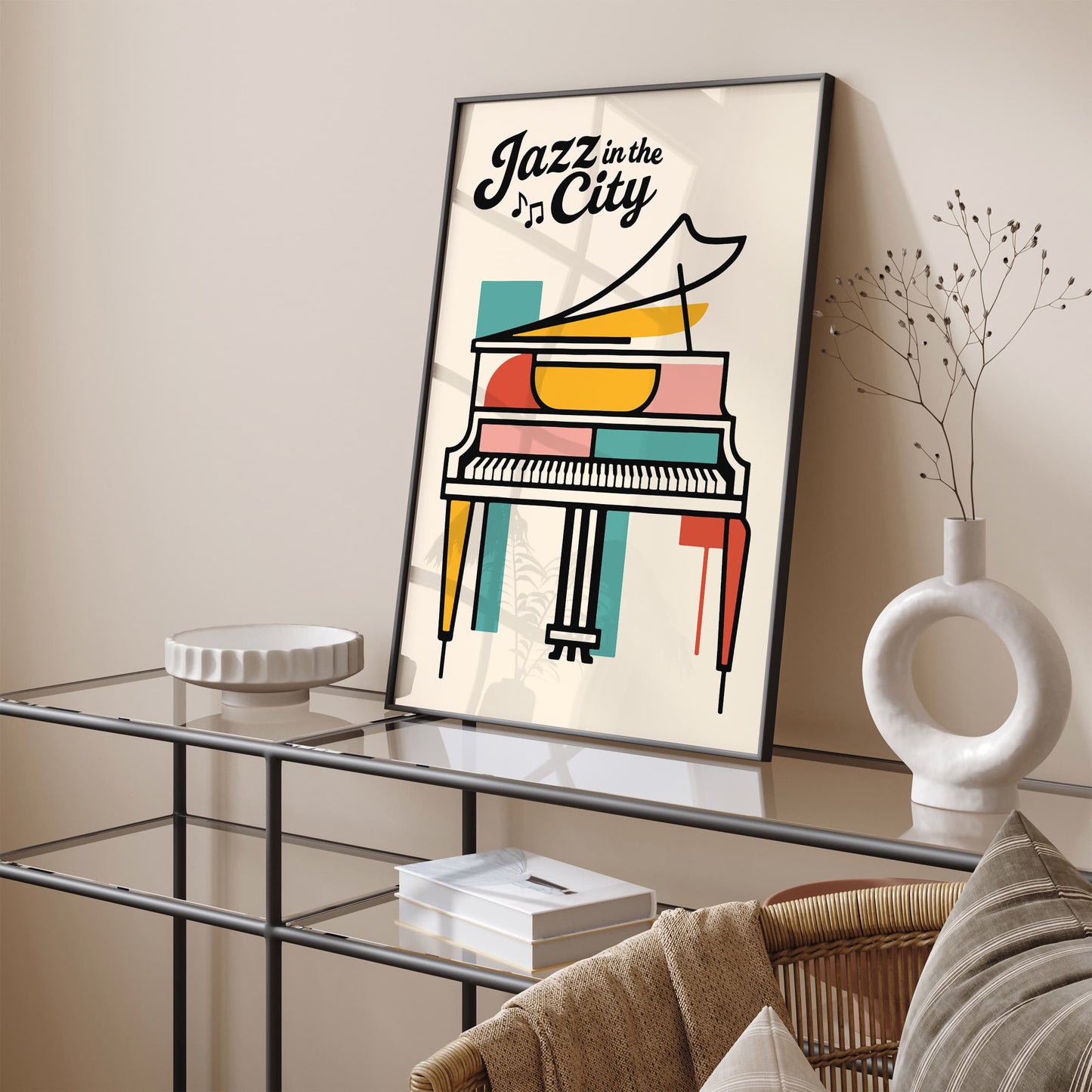 Jazz In The City Poster - Urban Music Wall Art