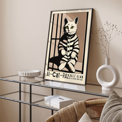 Al-Cat-Raz Jazz Club Cat Prisoner Poster