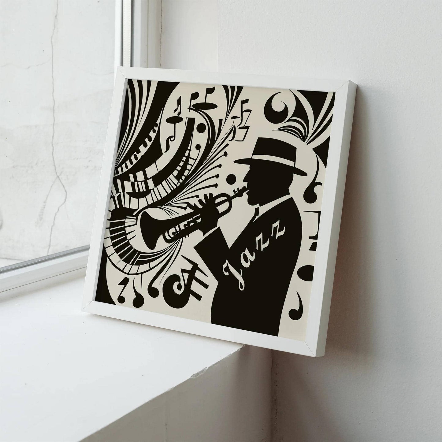 Jazz Music Square Art Print