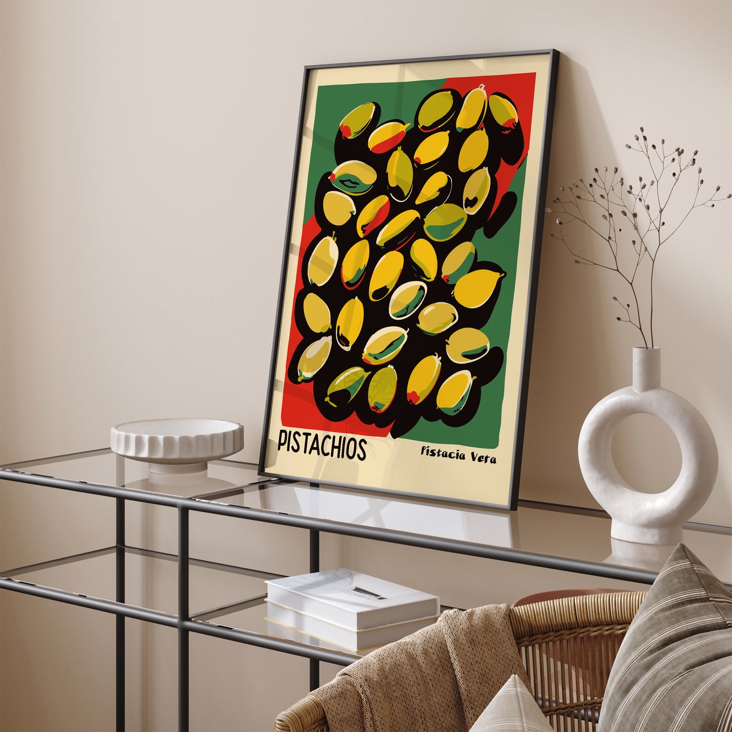 Pistachios Retro Wall Art Poster