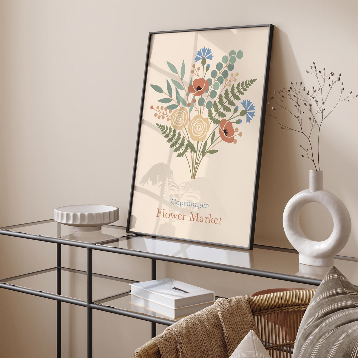Copenhagen Flower Market Poster