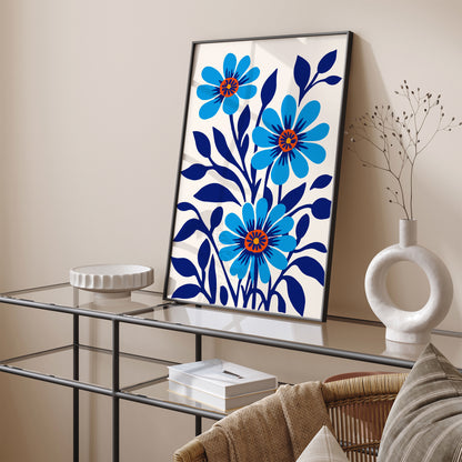 Blue Wild Flowers Art Print