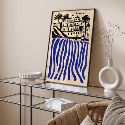 Greece Travel Abstract Poster