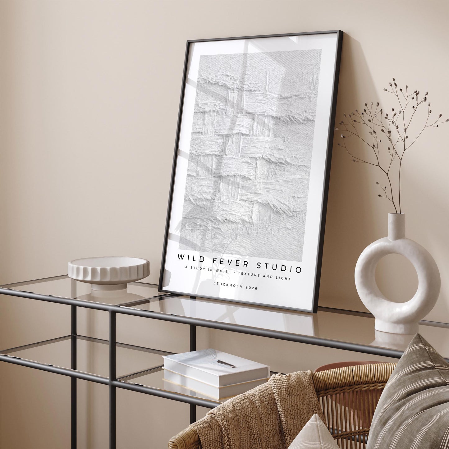 Wild Fever Studio White Texture Study Poster