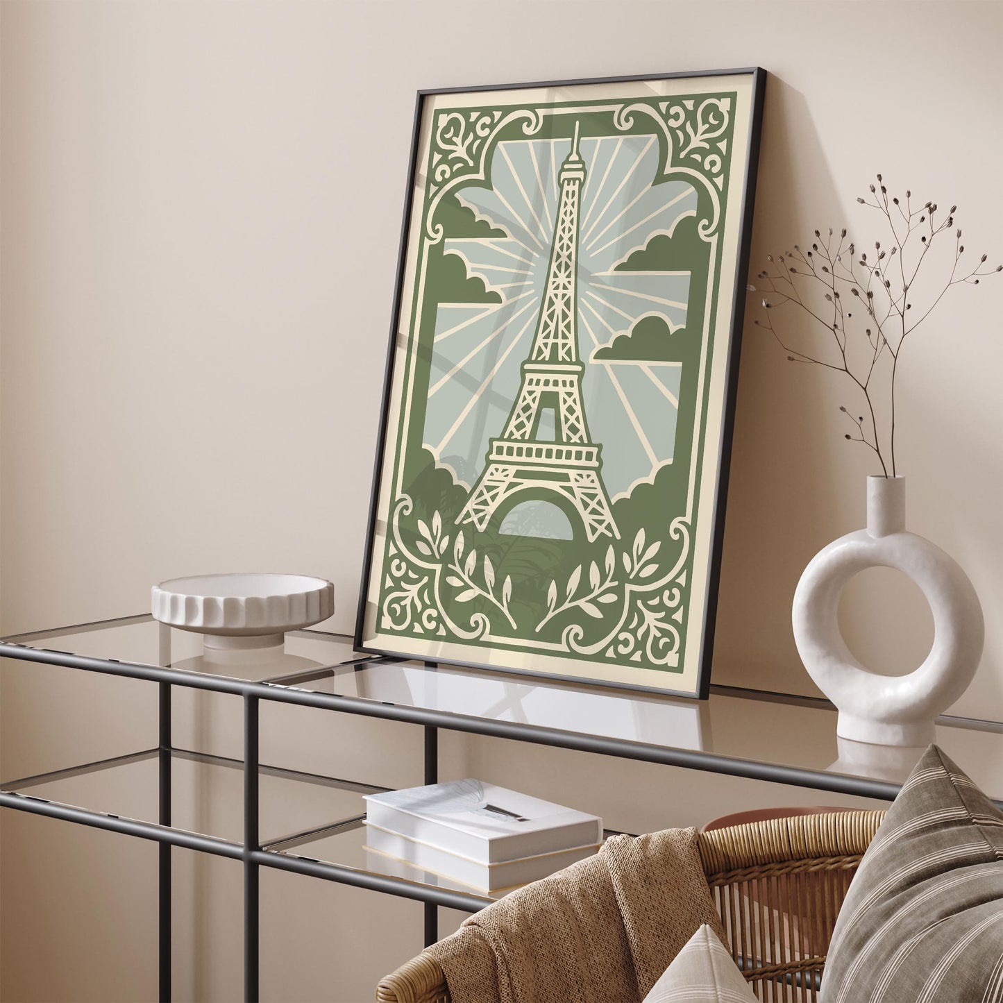French Eiffel Tower Print - Chateau Style Art