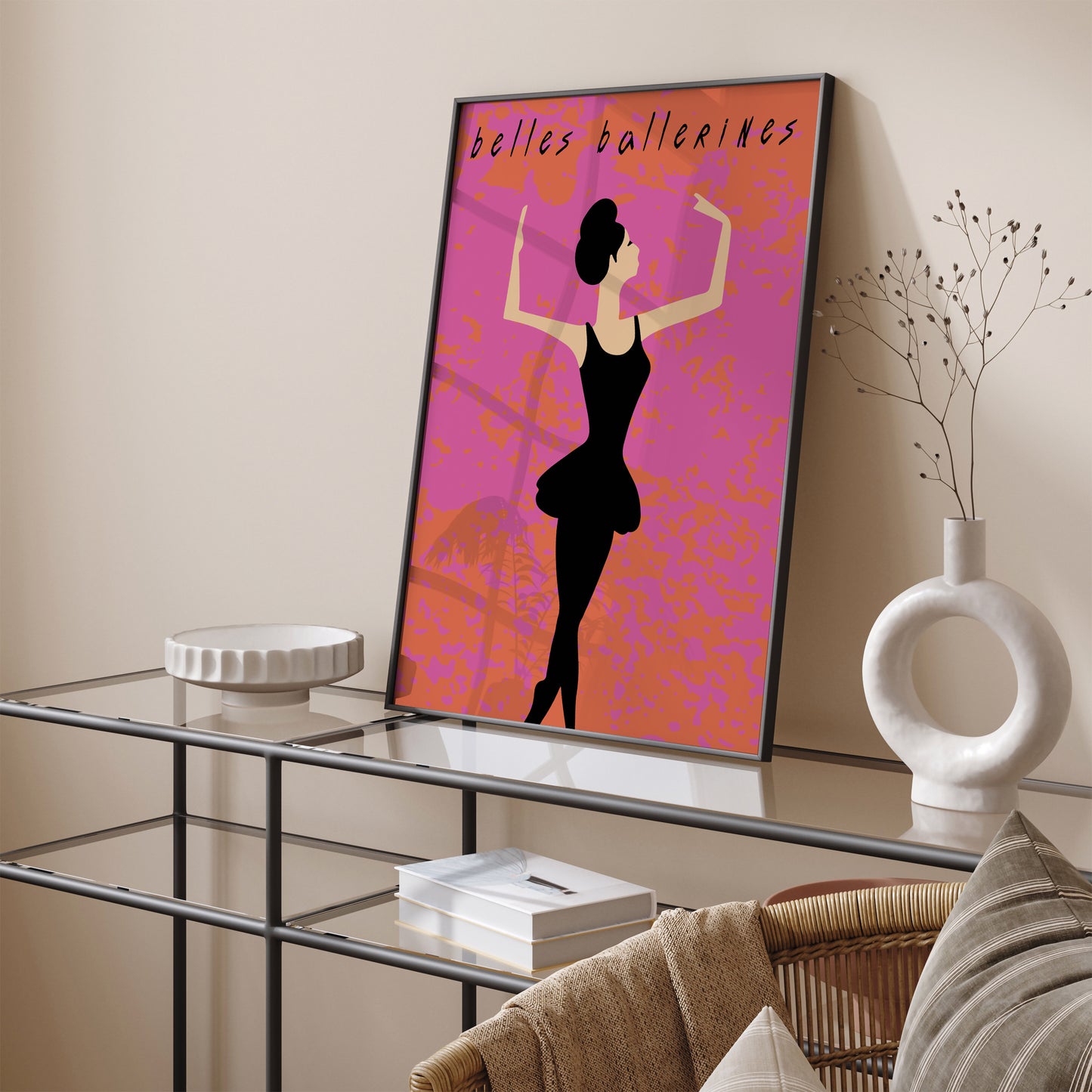 French Ballerina Minimal Poster