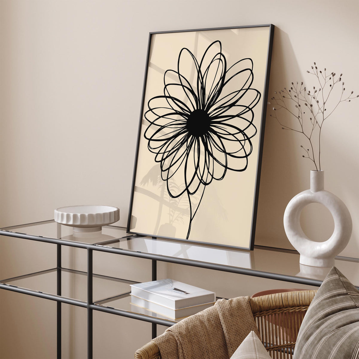 Minimalist Floral Line Art Poster