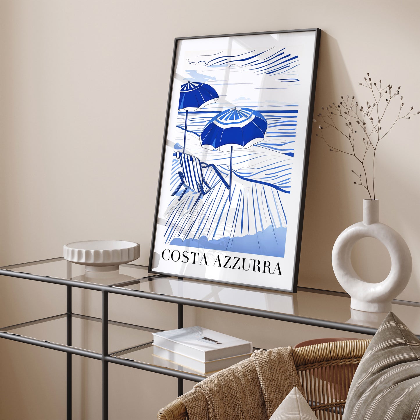 Costa Azzurra Holidays Blue Poster