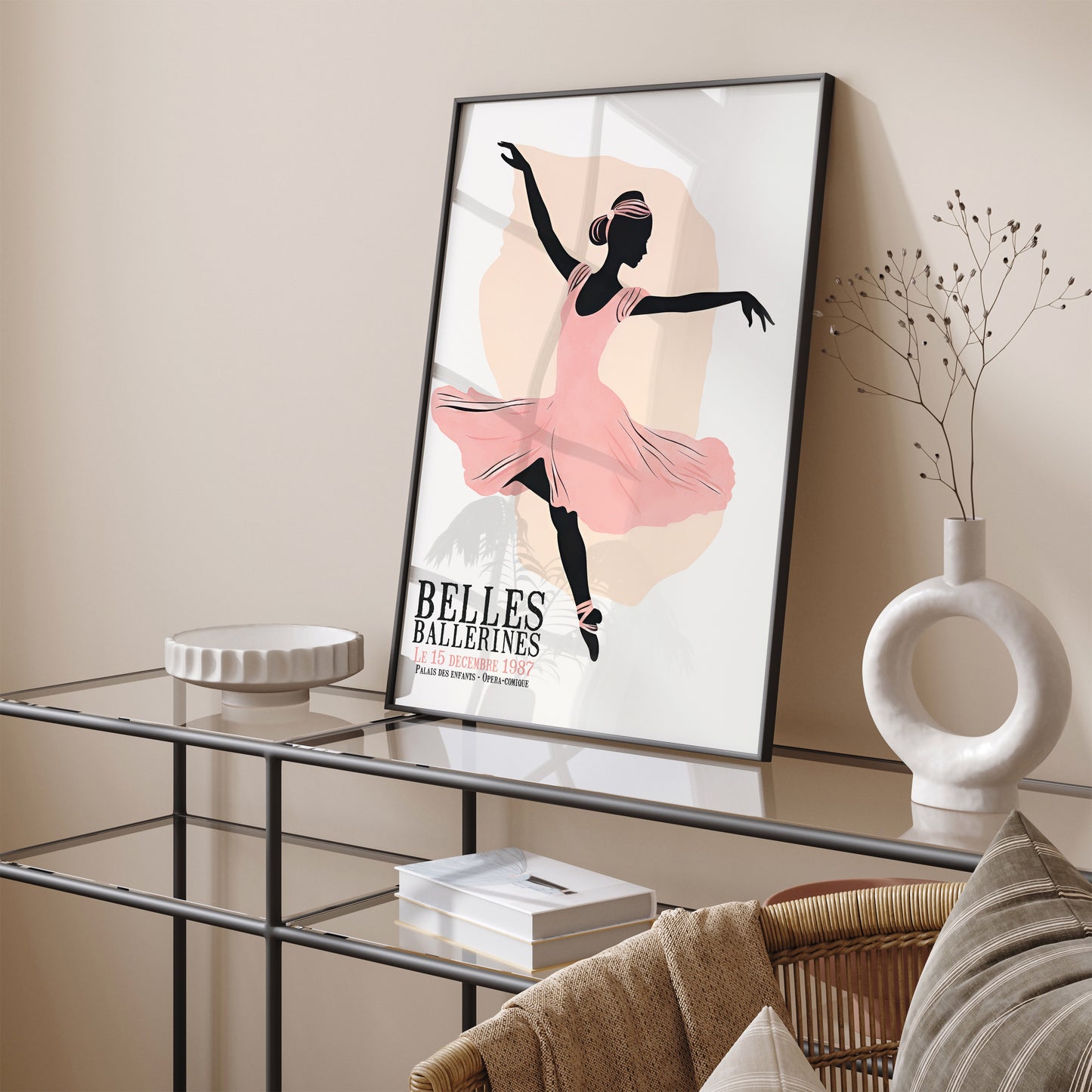 Beller Ballerines Retro Ballerina Art Print