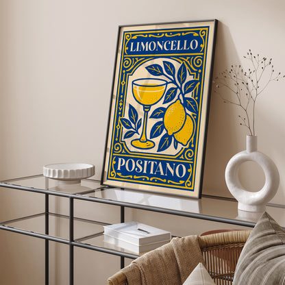 Limoncello Positano Poster – Italian Kitchen Wall Art
