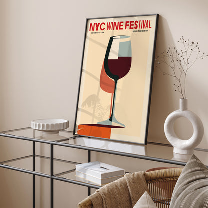 NYC Wine Festival Minimal Poster