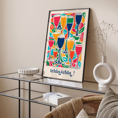 Tchin Tchin Champagne French Art Print