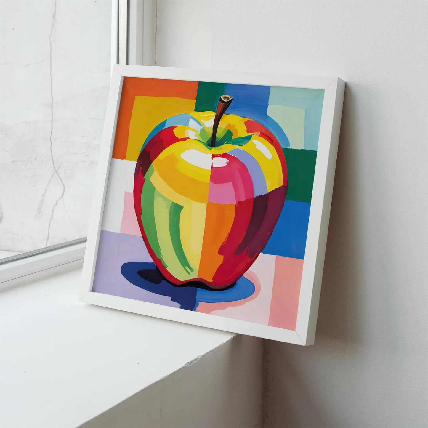 Colorful Big Apple Square Art Print