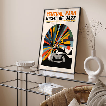 Central Park 1996 Retro Jazz Festival Poster