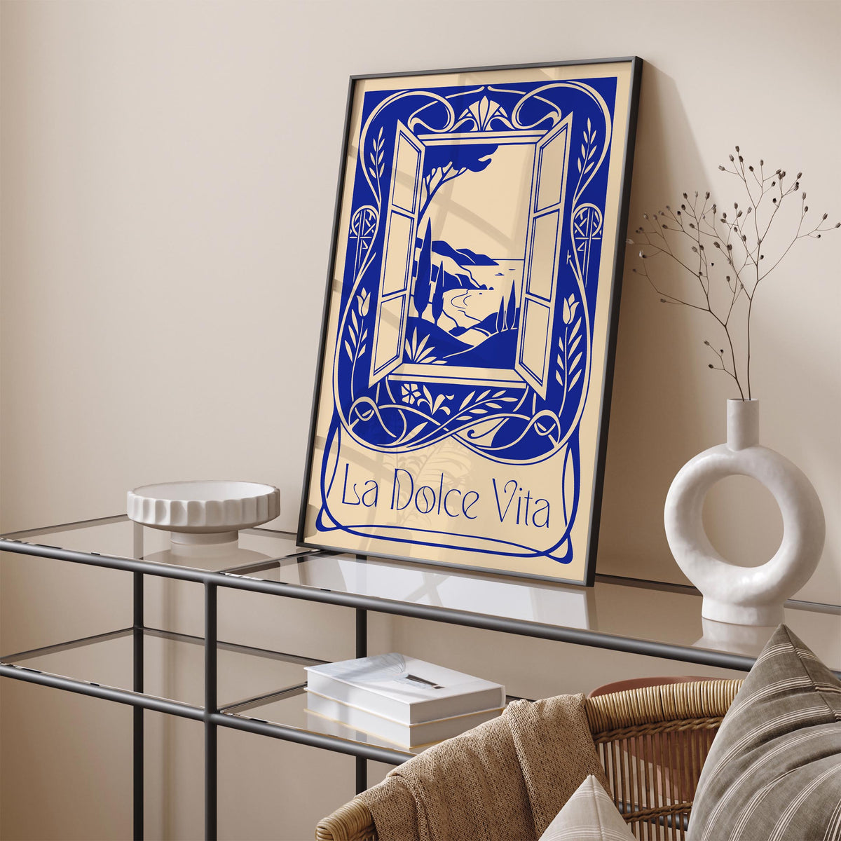 Blue La Dolce Vita Poster