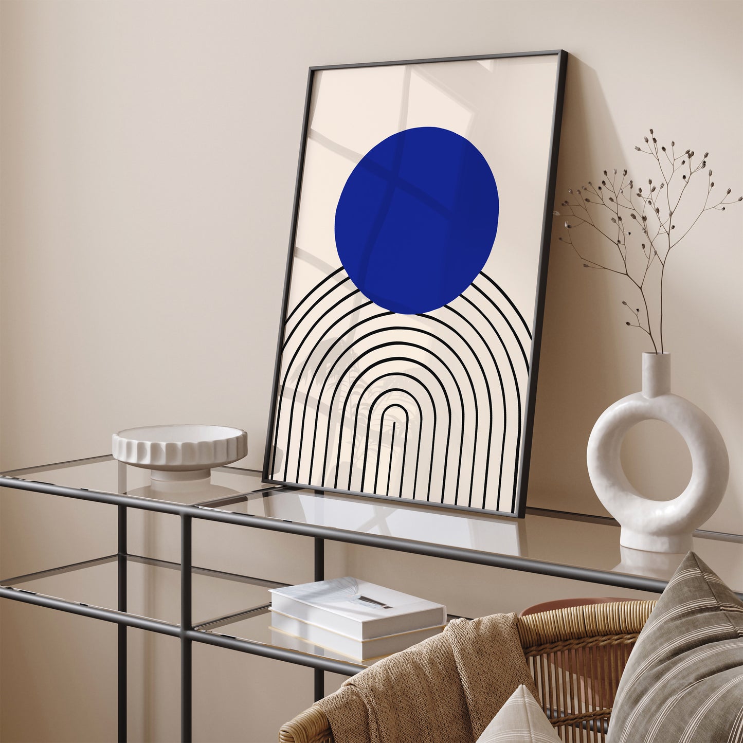 Blue Sun Modern Art Print 2025