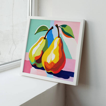 Colorful Pears Fruit Art Print