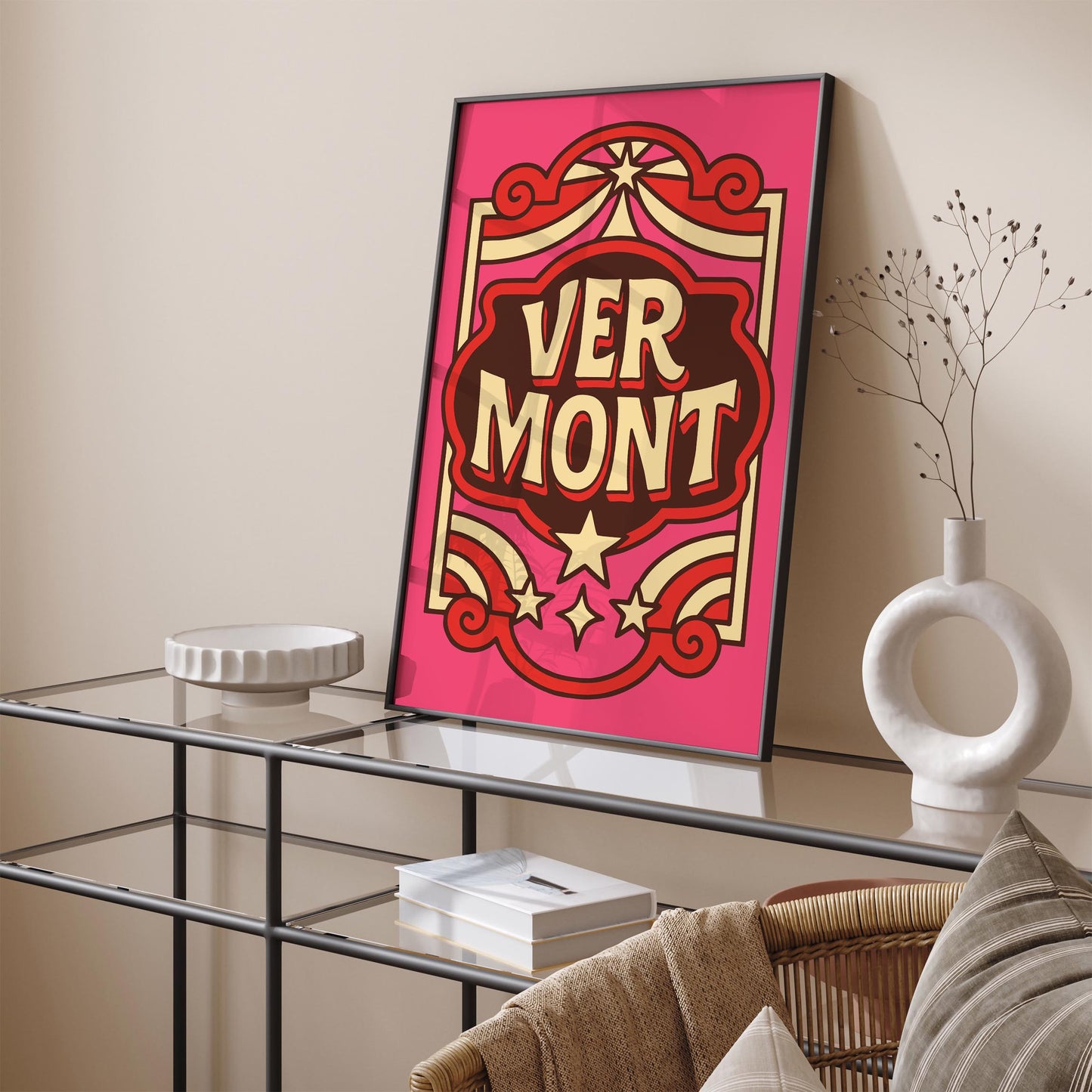 Vermont Travel Poster Funhouse Home Decor