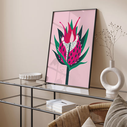 Dragon Fruit Pink Modern Kitchen Art