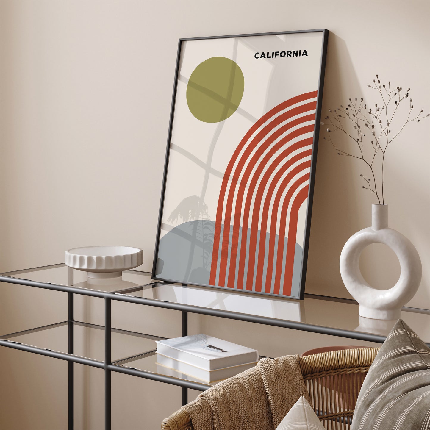 California Geometric Retro Wall Art