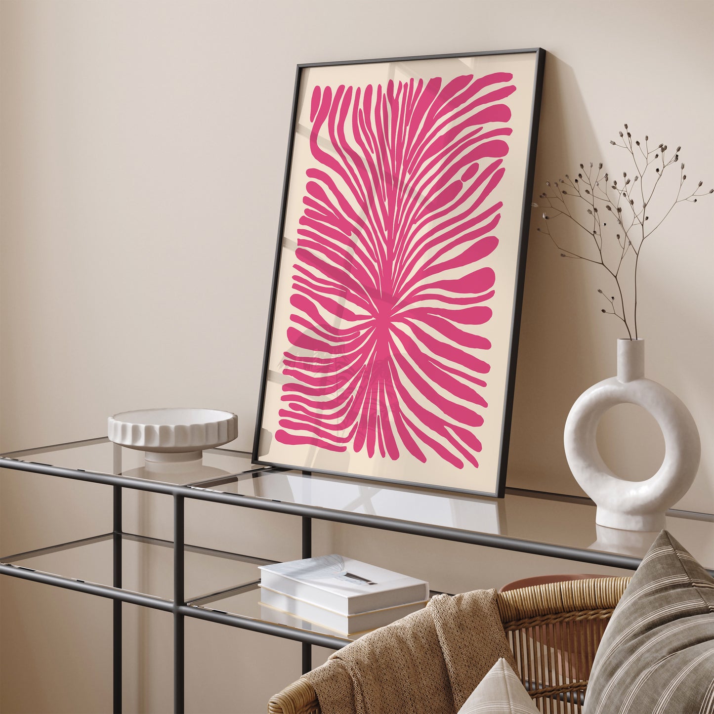 Pink Organic Shape Art Print 2024