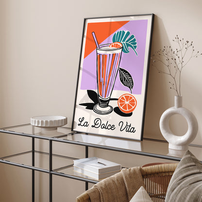 Retro Italian La Dolce Vita Art Print 2024