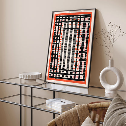 Retro Geometric Abstract Art Print