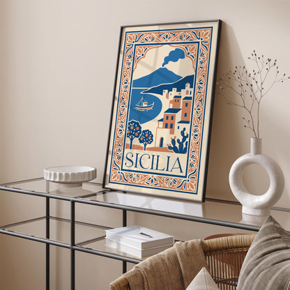Sicilia Travel Poster