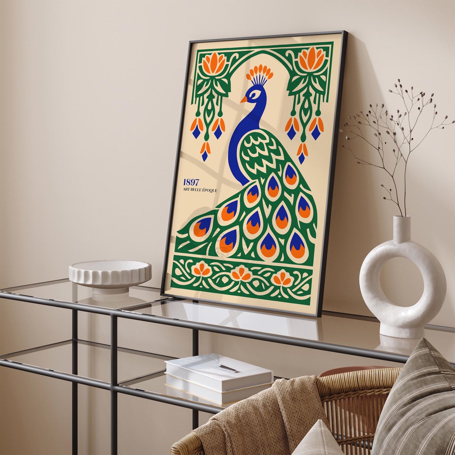 Art Belle Epoque Peacock Wall Art Print