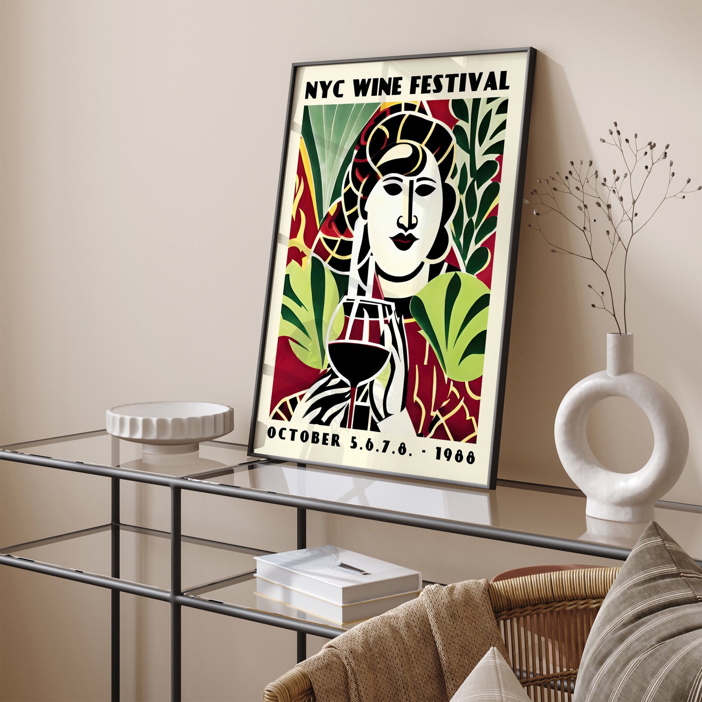 NYC Wine Festival Vintage Poster