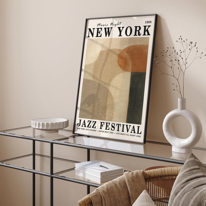 NYC Jazz Festival Abstract Music Poster