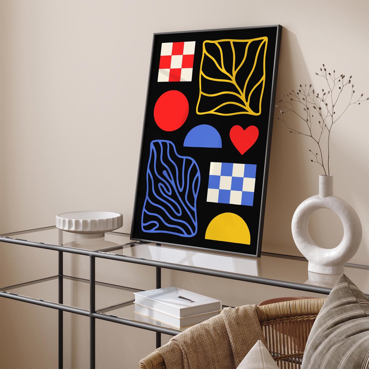 Mid Century Modern Poster - Abstract Retro Wall Art