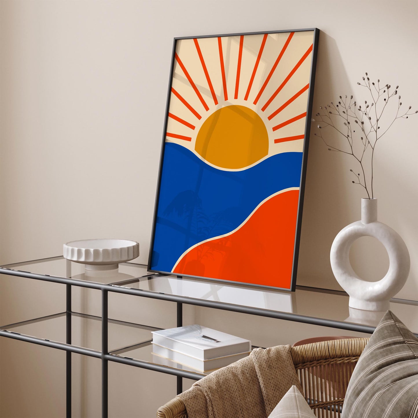 Mid Century Modern Sunset Poster
