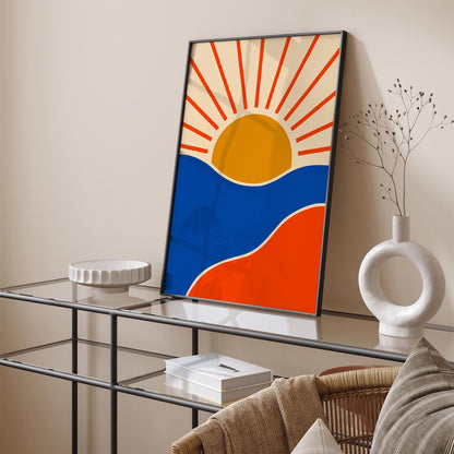 Mid Century Modern Sunset Poster