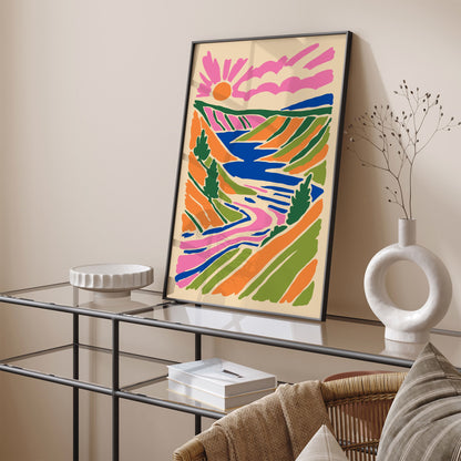 National Park Poster - Colorful American Landscape Wall Art