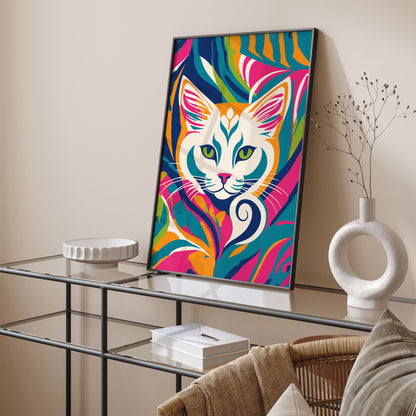 Colorful Wild Cat Wall Art